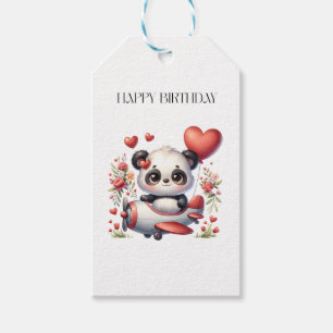 Étiquettes-cadeau Anniversaire de Panda Pilote