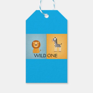 Étiquettes-cadeau Anniversaire Jungle Wild One - Animaux de Safari
