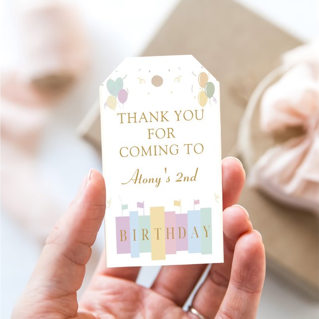 Étiquettes-cadeau Anniversaire le plus heureux sur Terre Anniversair (Créateur téléchargé)