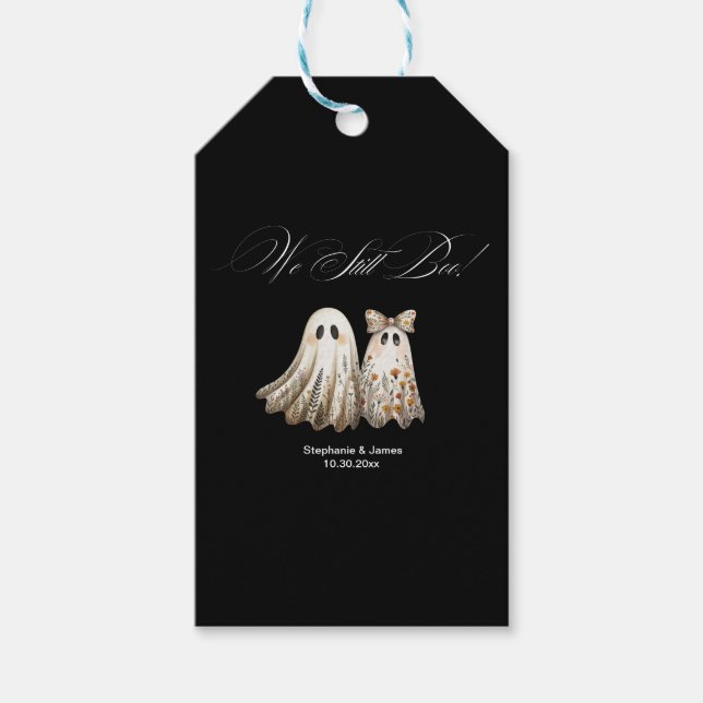 Étiquettes-cadeau Anniversaire Mariage À Thème Halloween mignon (Devant)