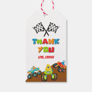 Étiquettes-cadeau Anniversaire Monster Truck