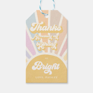 Étiquettes-cadeau Anniversaire Sunshine Boho 1er Tour Autour Du Sole