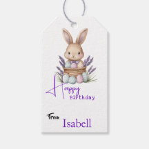 Anniversaire sur le thème de lapin adorable