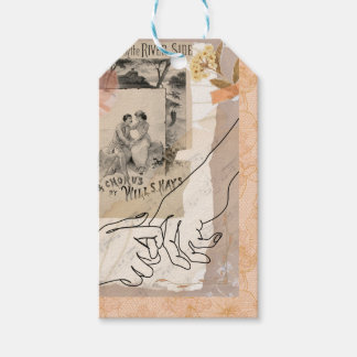 Étiquettes-cadeau Antique Collage Floral Ephemera Lovers Riverside