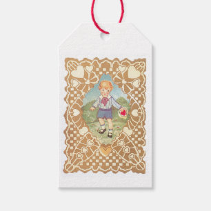 Étiquettes-cadeau Antique Valentine Coeur garçon
