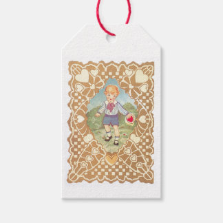 Étiquettes-cadeau Antique Valentine Coeur garçon