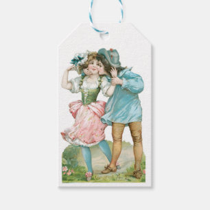 Étiquettes-cadeau Antique Valentine Couple