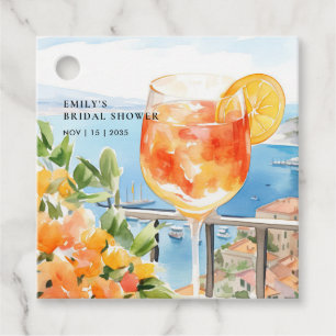 Étiquettes Cadeau Aperol Spritz Amalfi Shower de Mariage