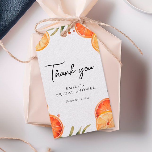 Étiquettes-cadeau Aperol Spritz Fête des mariées aquarelle (Créateur téléchargé)