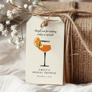 Étiquettes-cadeau Aperol Spritz Tropical Shower de Mariage