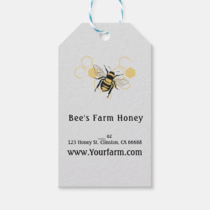 Étiquettes-cadeau Apiculture Vintage & Entreprise d'Élevage d'Abeill