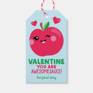 Étiquettes-cadeau Applesauce Valentine's Day Tags cadeaux pour enfan