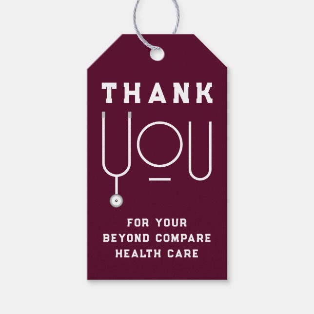 Étiquettes-cadeau Appréciation des infirmières (Devant)