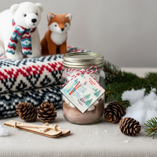 Étiquettes Cadeau Après Bébé Ski Baby Woodland Animals Winter