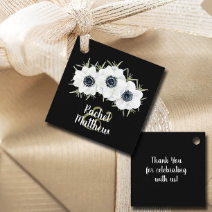 Étiquettes Cadeau Aquarelle Anémones Floral