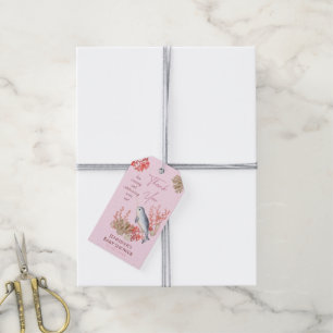 Étiquettes-cadeau Aquarelle bébé Narwhal & coquillages Étoiles Favor