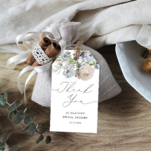 Étiquettes-cadeau Aquarelle Blush Fête des mariées Florale Merci