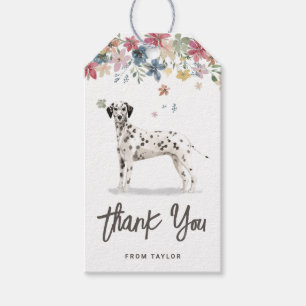 Étiquettes-cadeau Aquarelle Chien dalmate Merci de fête d'anniversai