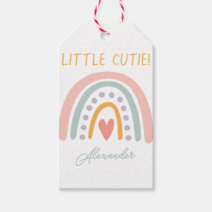 Étiquettes-cadeau Aquarelle colorée Rainbow Illustrative Baby Show