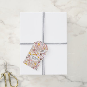 Étiquettes-cadeau Aquarelle d'automne personnalisée Thanksgiving