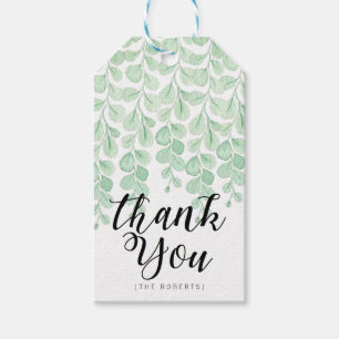 Étiquettes-cadeau Aquarelle de la Vigne du jardin MERCI