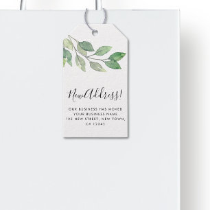 Étiquettes-cadeau Aquarelle de nouvelle adresse customisée