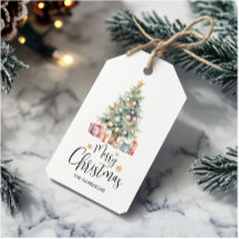 Aquarelle élégante Arbre de Noël & Présents