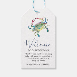 Étiquettes-cadeau Aquarelle Favor Cadeau Tags Plage Mariage