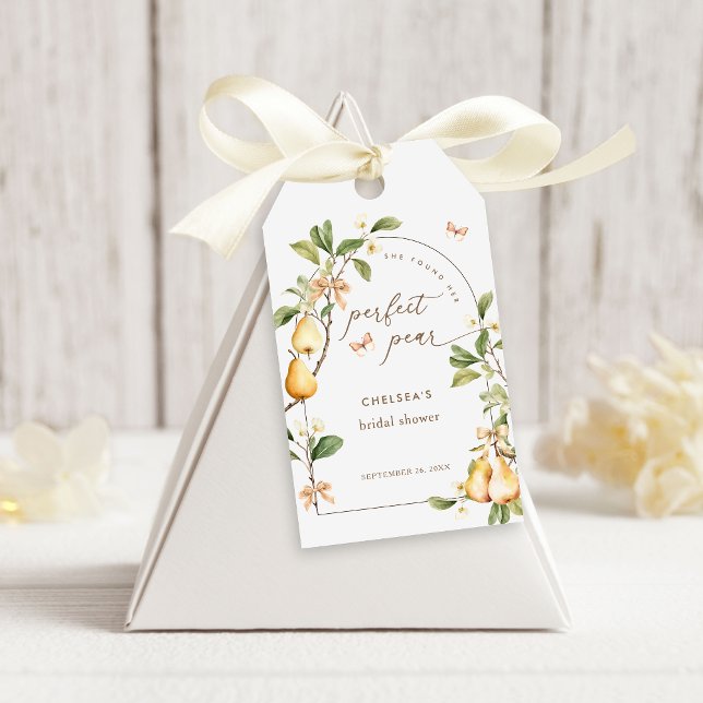Étiquettes-cadeau Aquarelle Floral Perfect Paire Fête des mariées (Créateur téléchargé)