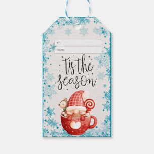 Étiquettes-cadeau Aquarelle Gnome Winter Scene Holiday Tags cadeaux