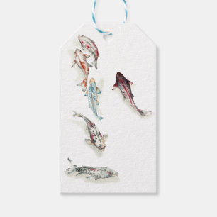 Étiquettes-cadeau Aquarelle Koi Fish