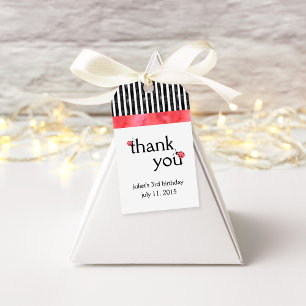 Étiquettes-cadeau Aquarelle Ladybug Anniversaire Fête Favoriser Tags