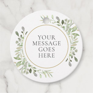 Étiquettes Cadeau Aquarelle Mariage de verdure