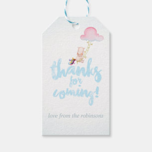 Étiquettes-cadeau Aquarelle Rhinocéros Licorne Garçon Baby Shower Me
