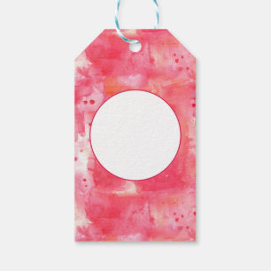 Étiquettes-cadeau Aquarelle rose Confetti Abstraite moderne