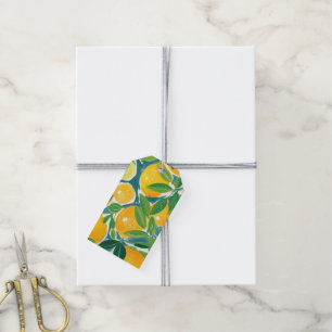 Étiquettes-cadeau Arbre Citrus Artisan Citrons Oranges Limes colorée
