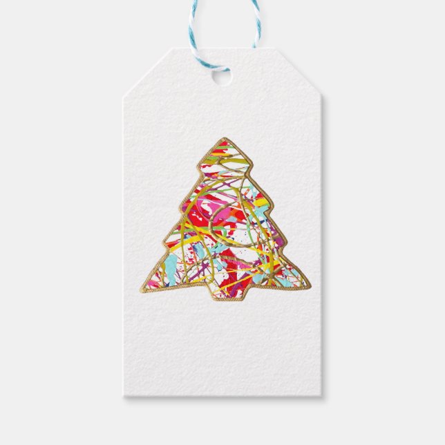 Étiquettes Cadeau Arbre de Noël (Devant)