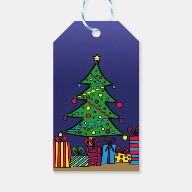 Étiquettes-cadeau Arbre de Noël (Devant)