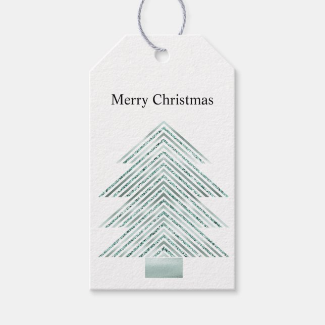 Étiquettes-cadeau Arbre de Noël Arbre de Monnaie d'Argent d'Argent P (Devant)