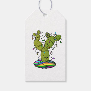 Étiquettes-cadeau Arbre de Noël Cactus
