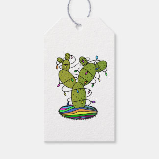 Étiquettes-cadeau Arbre de Noël Cactus