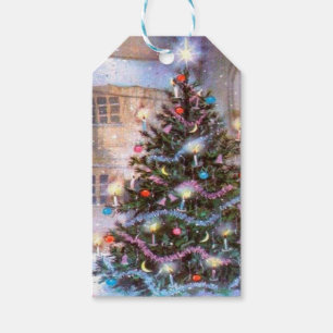 Étiquettes-cadeau Arbre de Noël Vintage
