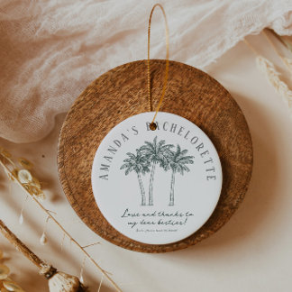 Étiquettes Cadeau Arbre de palmier teintable pour enterrement de vie