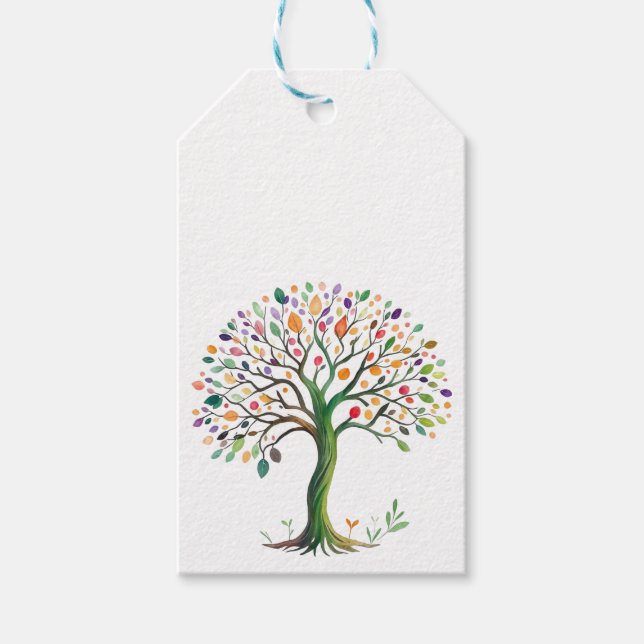 ÉTIQUETTES-CADEAU ARBRE DE VIE (Devant)