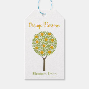 Étiquettes-cadeau Arbre orange personnalisable