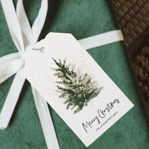 Étiquettes-cadeau Arbre vert de Noël Joyeux Noël