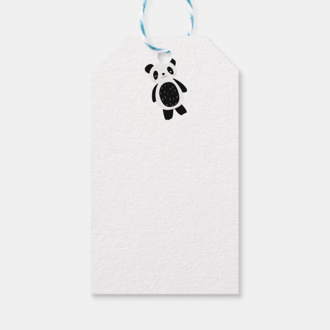 Étiquettes-cadeau Arbres, fleurs et ours de panda (Dos)