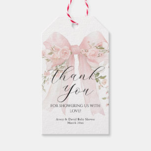 Étiquettes-cadeau Arc floral élégant Baby Shower Fille Fleur