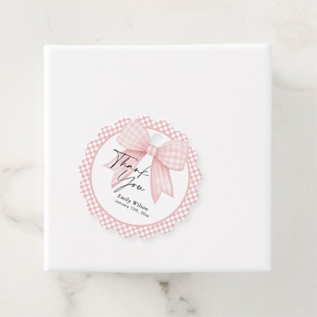 Étiquettes Cadeau Arc Merci  (En situation)