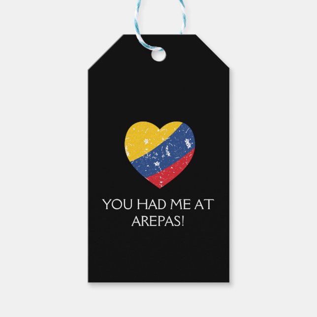Étiquettes-cadeau Arepas Funny Cote Colombien (Devant)